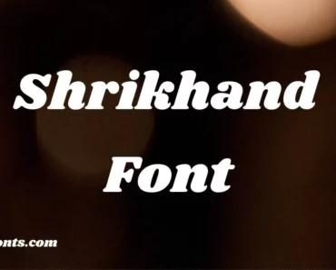 Shrikhand Font
