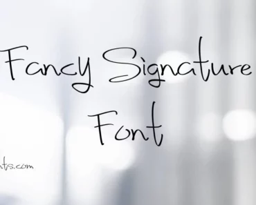 Fancy Signature Font