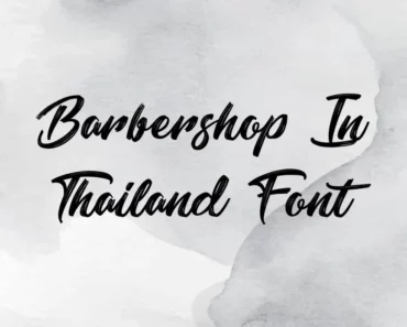 Barbershop in Thailand Font