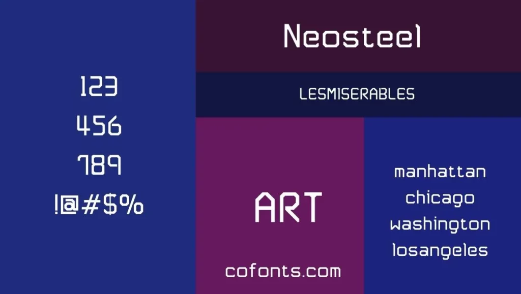 Neosteel Font Family View