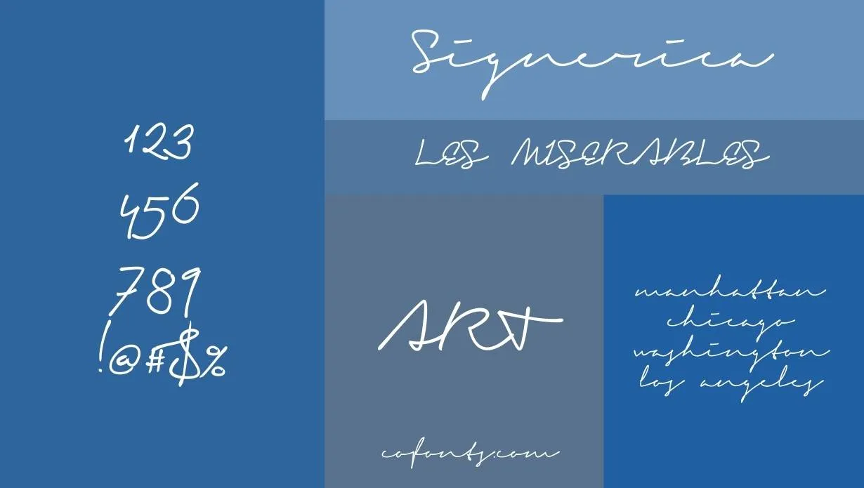 Signerica Font Family View