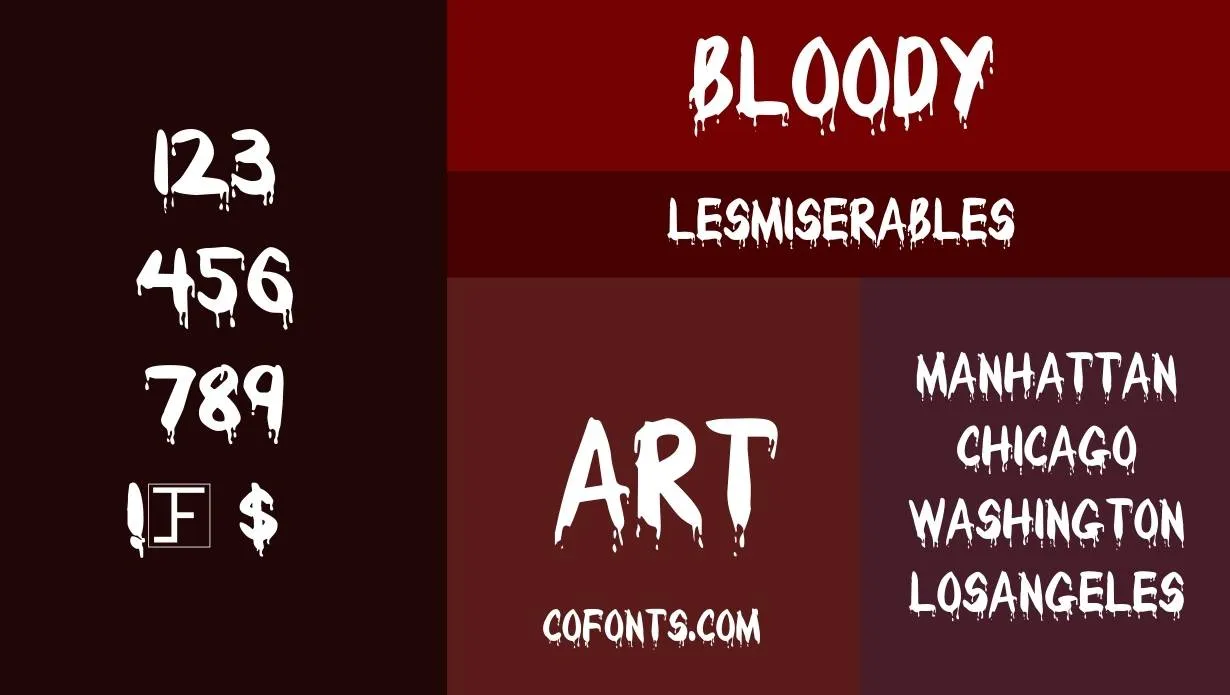Bloody Font Family View