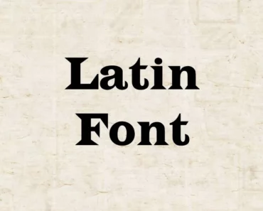 latin font