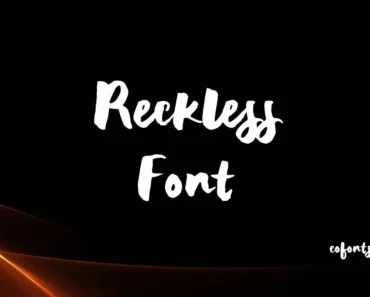 reckless font