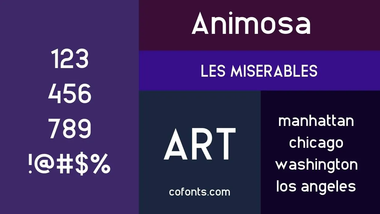 Animosa Font Family View