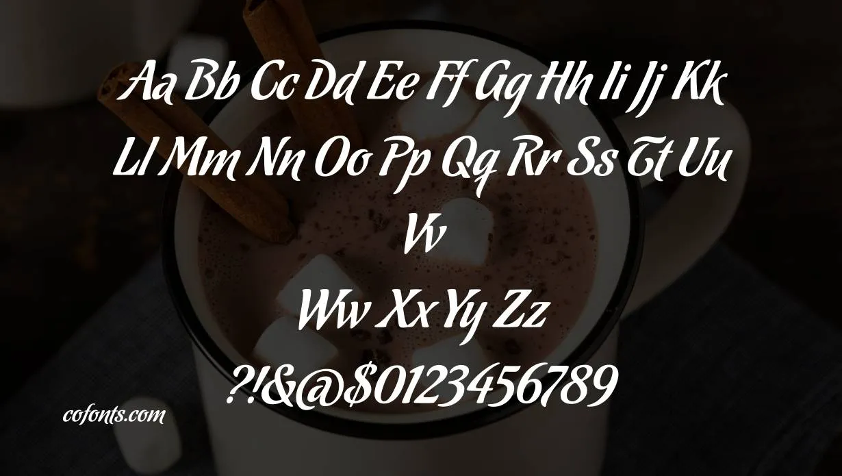 Chocolate Caliente Font Family View