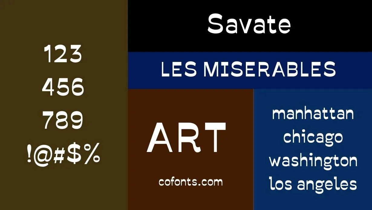 Savate Font Family View