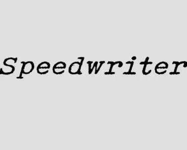 Speedwriter font